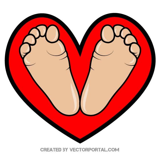 660x660 Baby Feet Vector Image