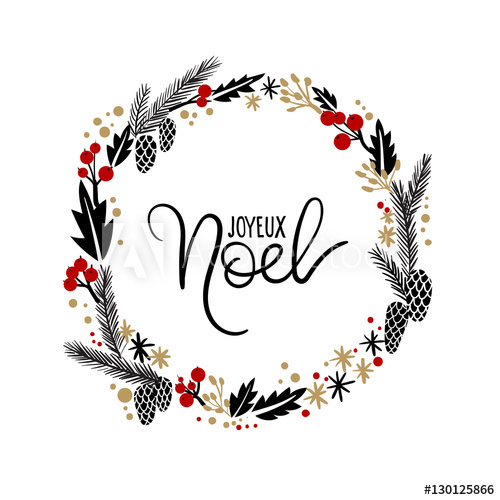 500x500 Feliz Navidad Hand Lettering Greeting Card. Vector Illustration