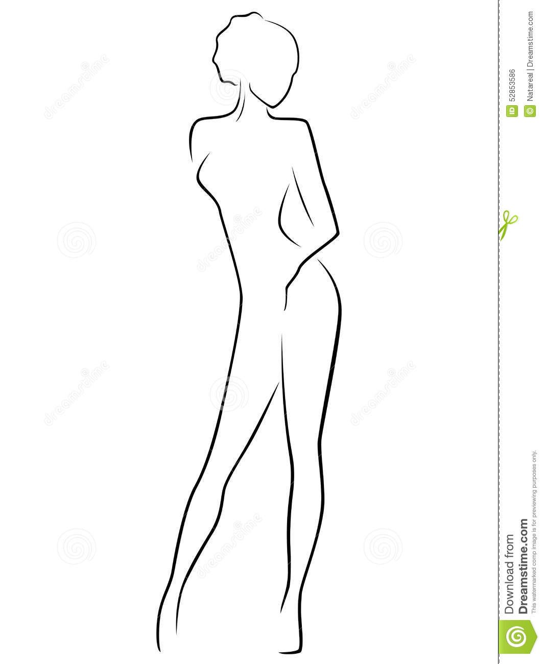 1065x1300 Female Body Drawing Outline 40