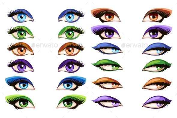 590x393 Female Eyes Vector By Neyro2008 Graphicriver