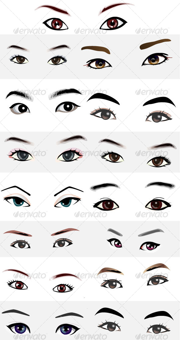 590x1112 Female Eyes Vector By Zulficarr Graphicriver