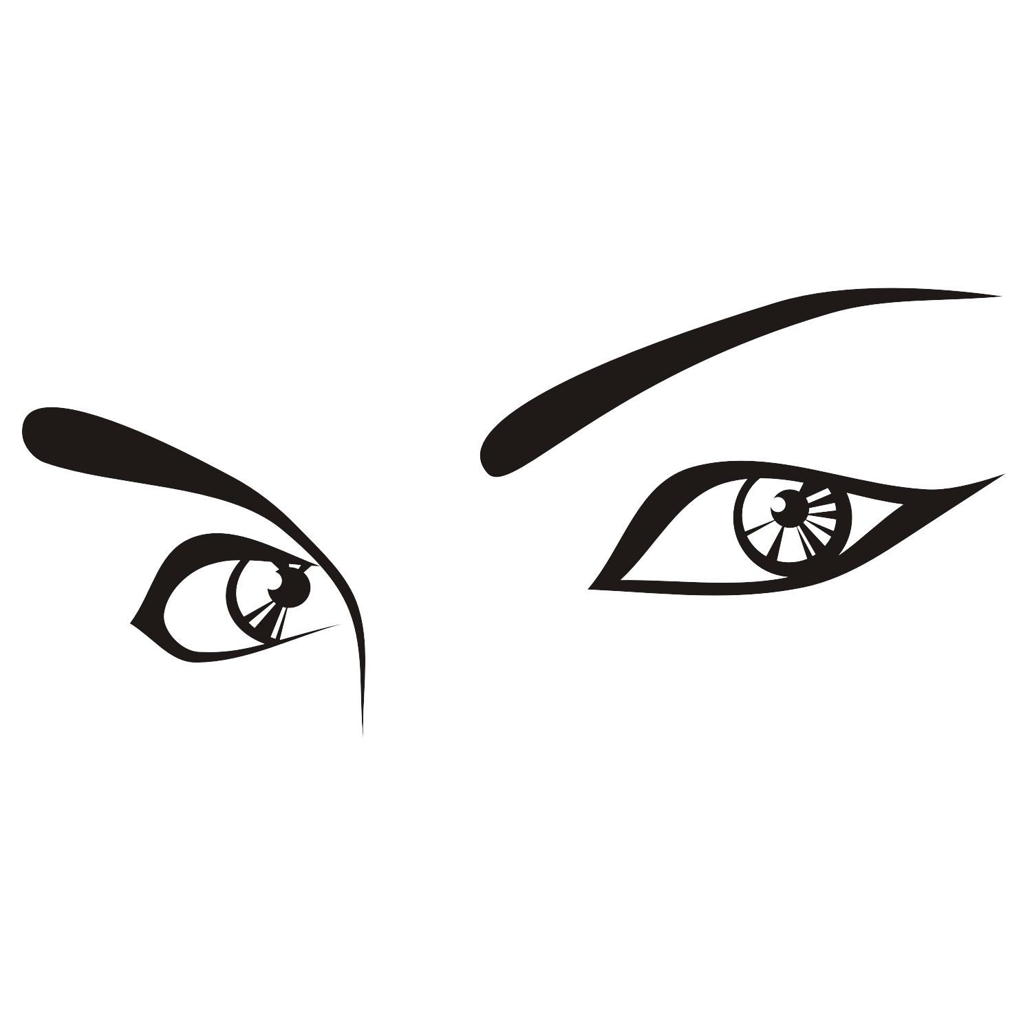 1500x1500 Vector For Free Use Vector Female Eyes