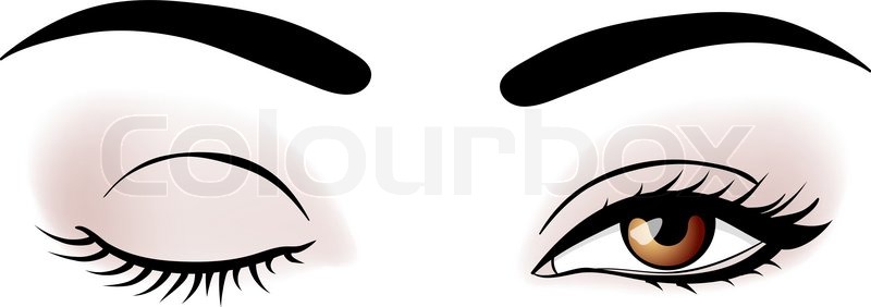 800x282 Vector Woman Broun Eyes Illustration Stock Vector Colourbox
