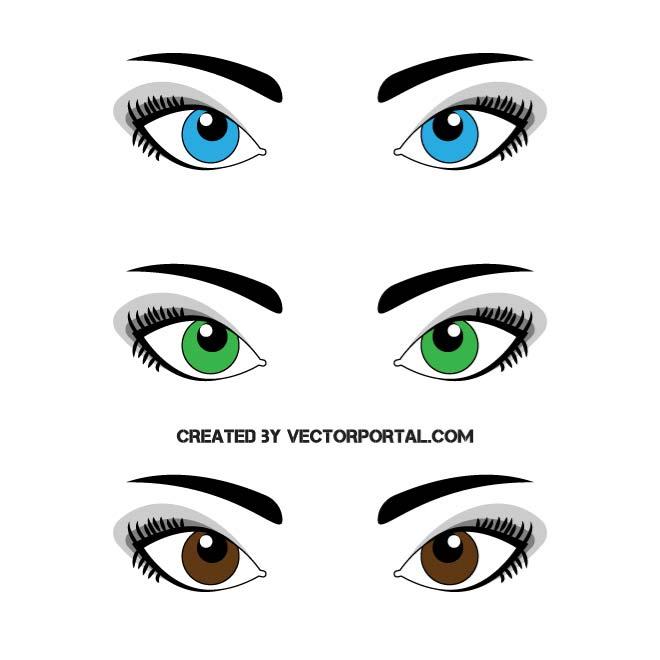 660x660 Colorful Female Eyes Free Vectors Ui Download
