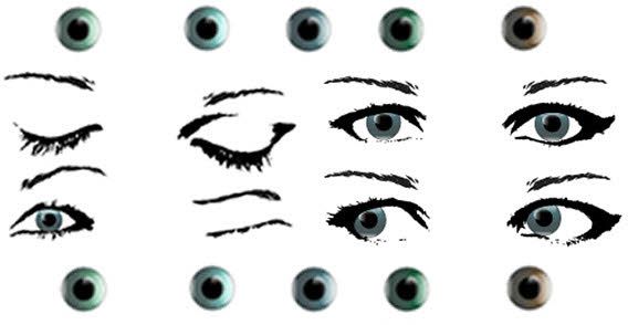 568x294 Eye Stencils Female Eye Stock Free Vector Faces