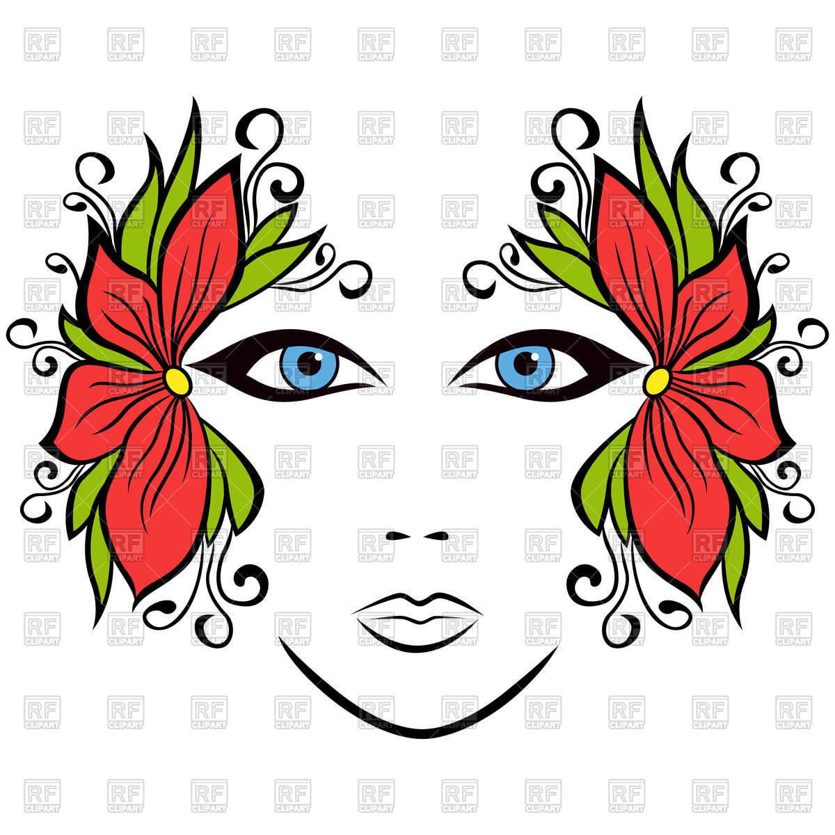 1200x1200 Abstract Colorful Female Face Vector Image Vector Artwork Of