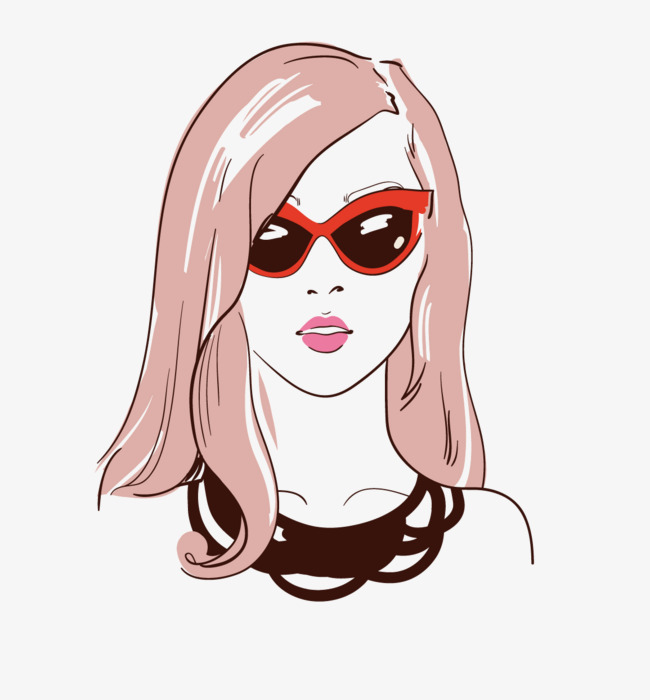 650x700 Hand Painted Face Female Head Vector, Face Vector, Head Vector