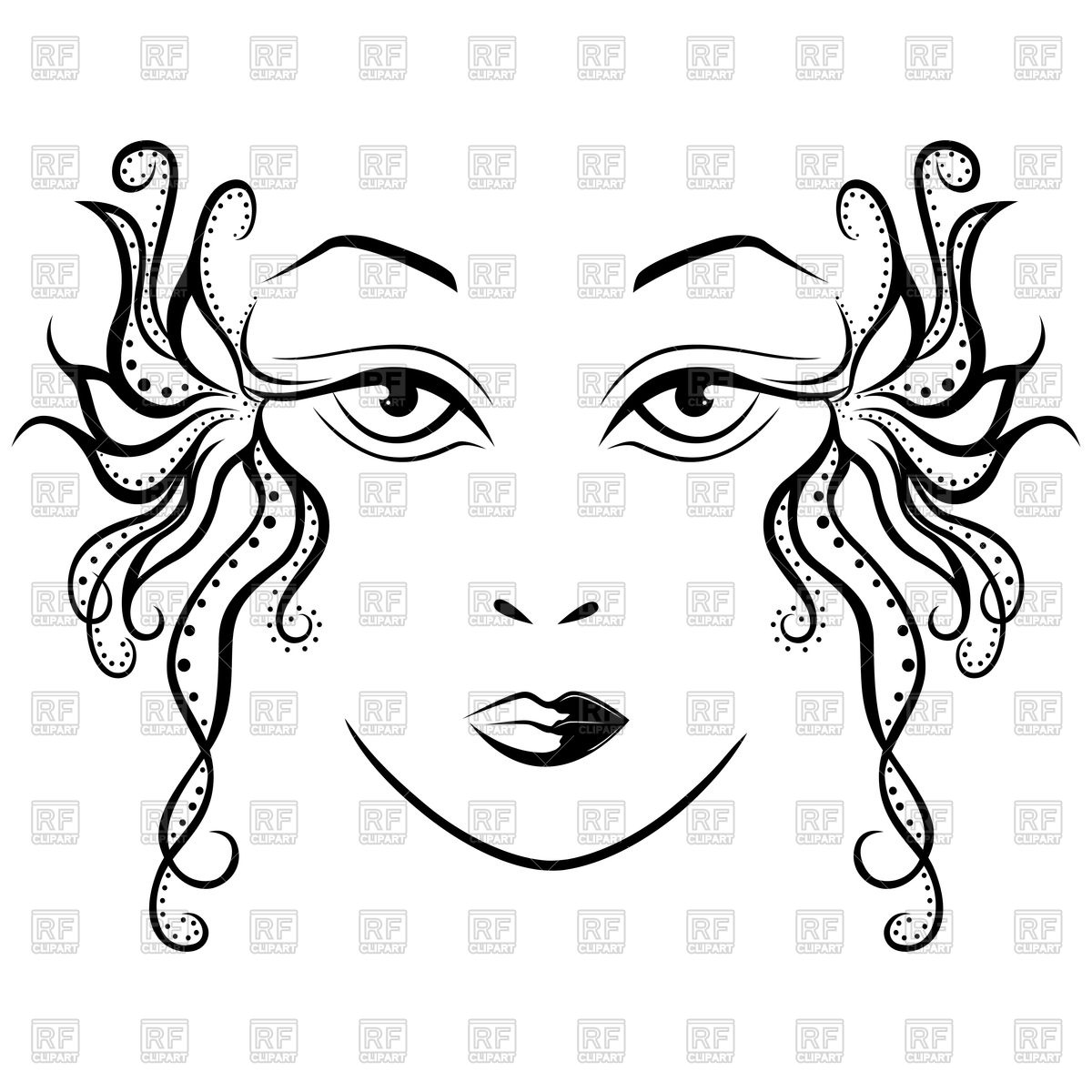 1200x1200 Abstract Female Face Vector Image Vector Artwork Of People