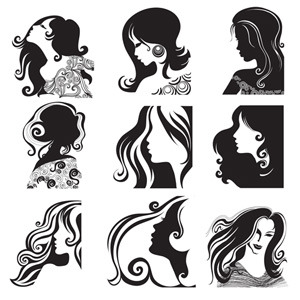 300x300 Women Face Vectors