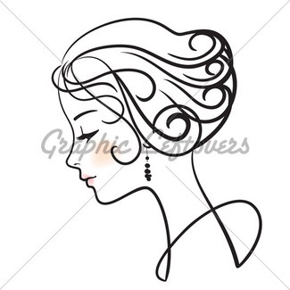 325x325 Beautiful Woman Face Vector Illustration Gl Stock Images