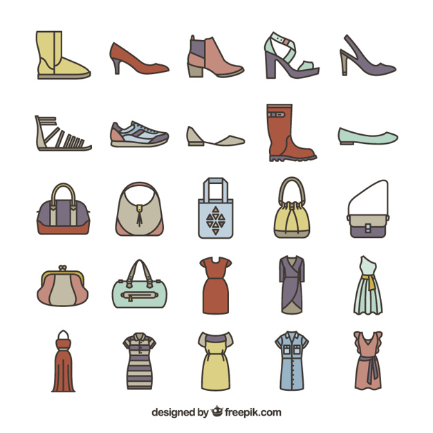 626x626 Female Fashion Icons Vector Free Download