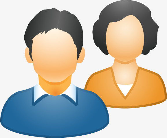 577x477 Male And Female Icon Avatar, Icon Vector, Hand Painted, Cartoon