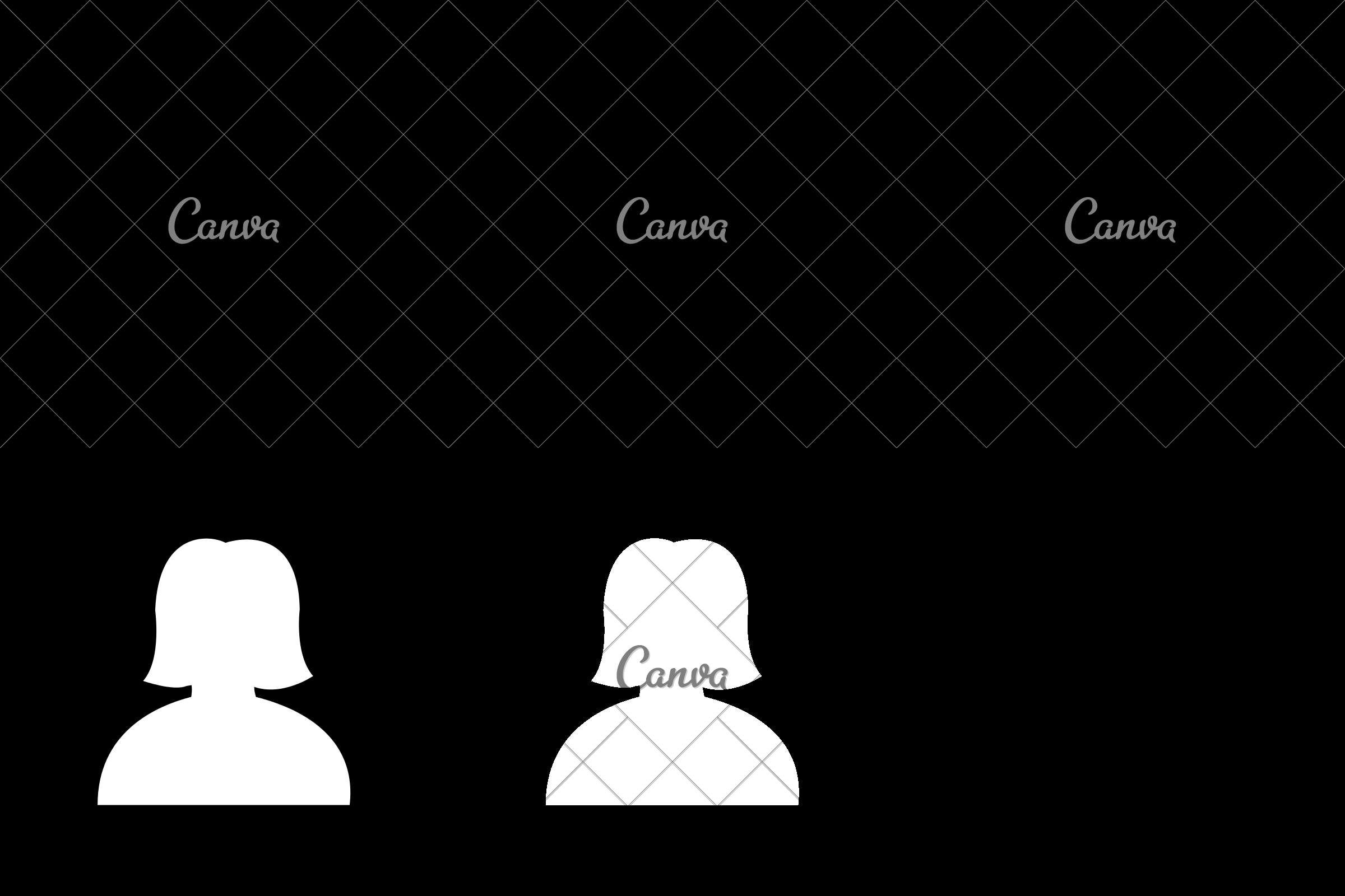 2400x1600 Woman Head Silhouette Female Icon. Vector Graphic