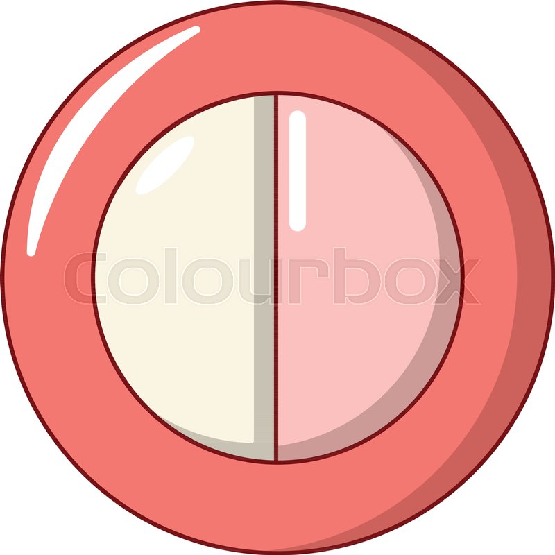 800x800 Face Powder Female Icon. Cartoon Illustration Of Face Powder