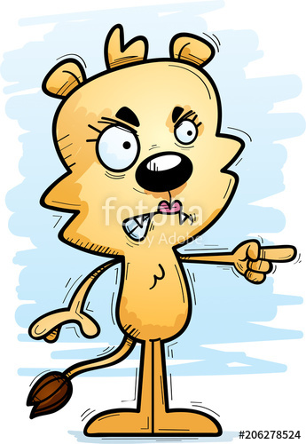 345x500 Angry Cartoon Female Lion Stock Image And Royalty Free Vector