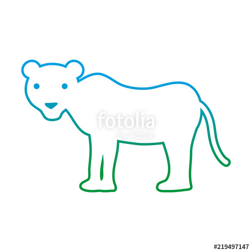 500x500 Degraded Line Female Lion Wild Animal Stock Image And Royalty