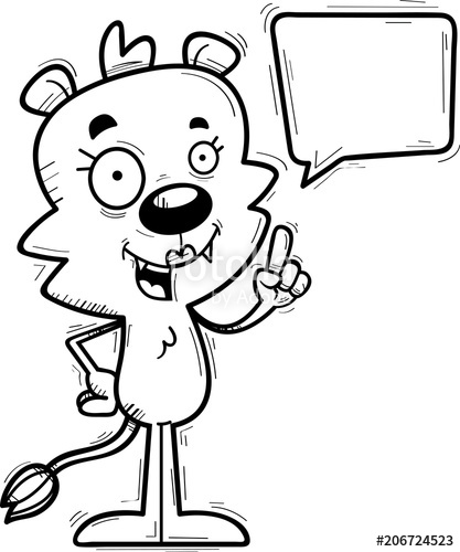 417x500 Cartoon Female Lion Talking Stock Image And Royalty Free Vector