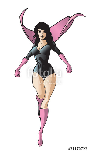 293x500 Female Flying Superhero Stock Image And Royalty Free Vector Files