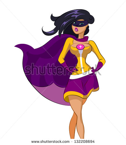 407x470 Female Superhero Clipart