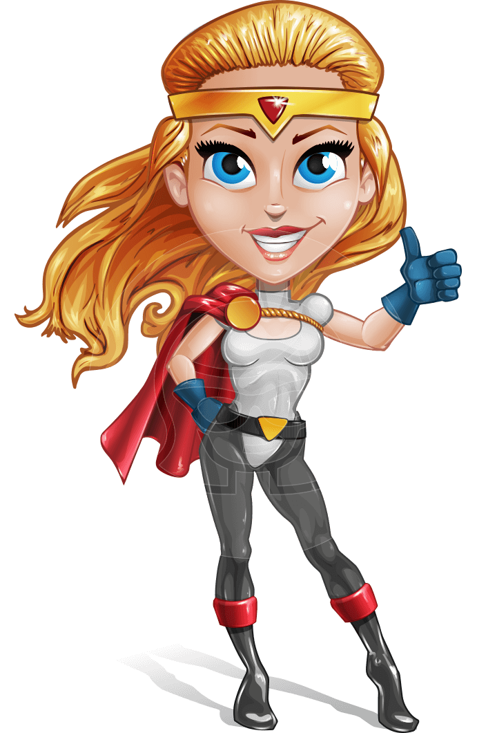 691x1060 Female Superhero Character In Vector Format. Comes With Different