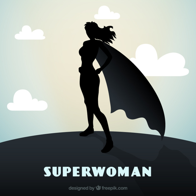 626x626 Female Superhero Vector Free Download