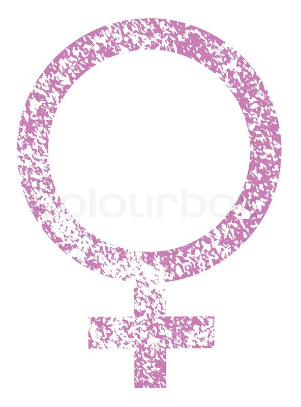 592x800 A Rubber Stamp In The Form Of The Female Symbol Stock Vector