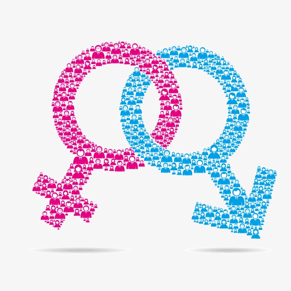 600x600 Symbol,male And Female Symbols,pink Blue, Symbol Vector, Blue