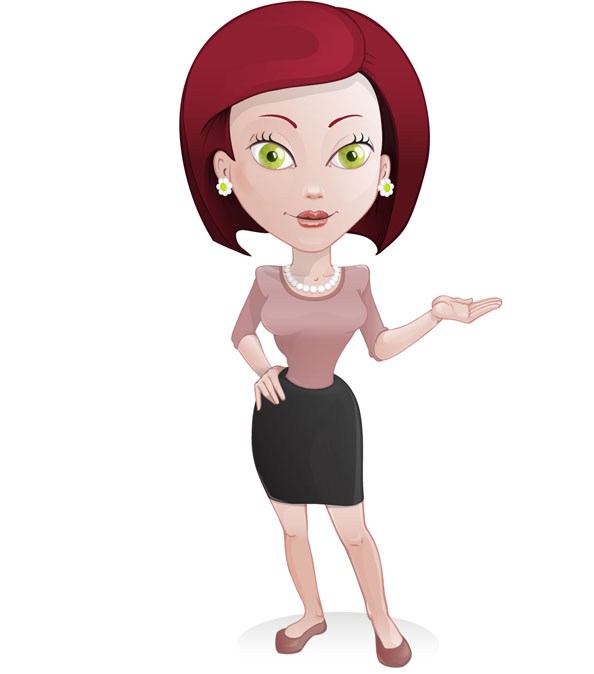 594x674 Female Vector Character Illustration