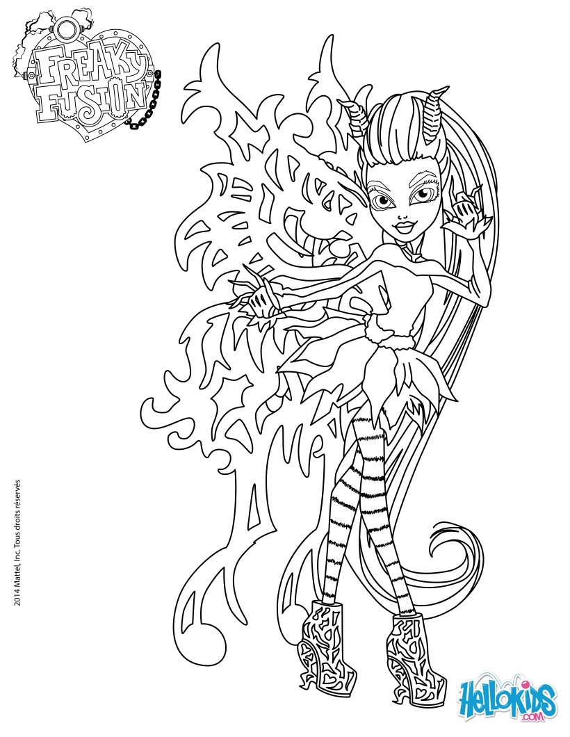 820x1060 Monster High Freaky Fusion Bonita Femur Coloring
