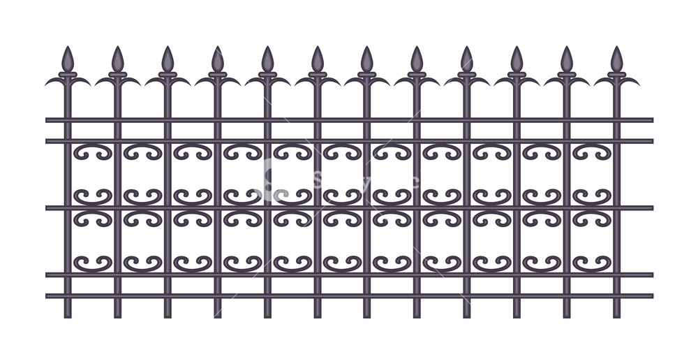 1000x521 Spear Fence Vector Design Royalty Free Stock Image