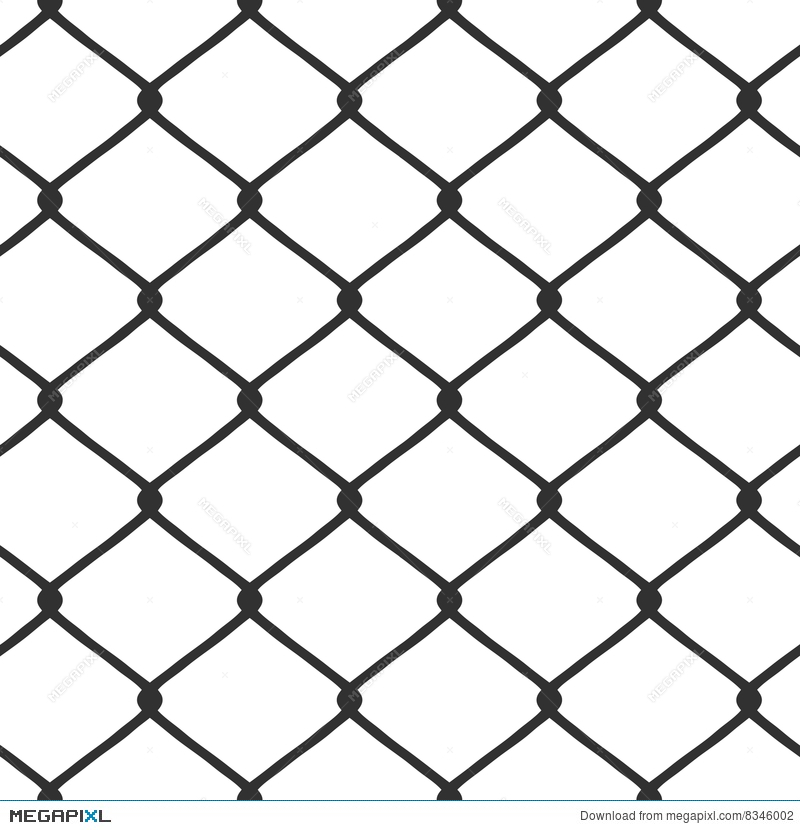 800x830 Chain Link Fence Vector Illustration 8346002