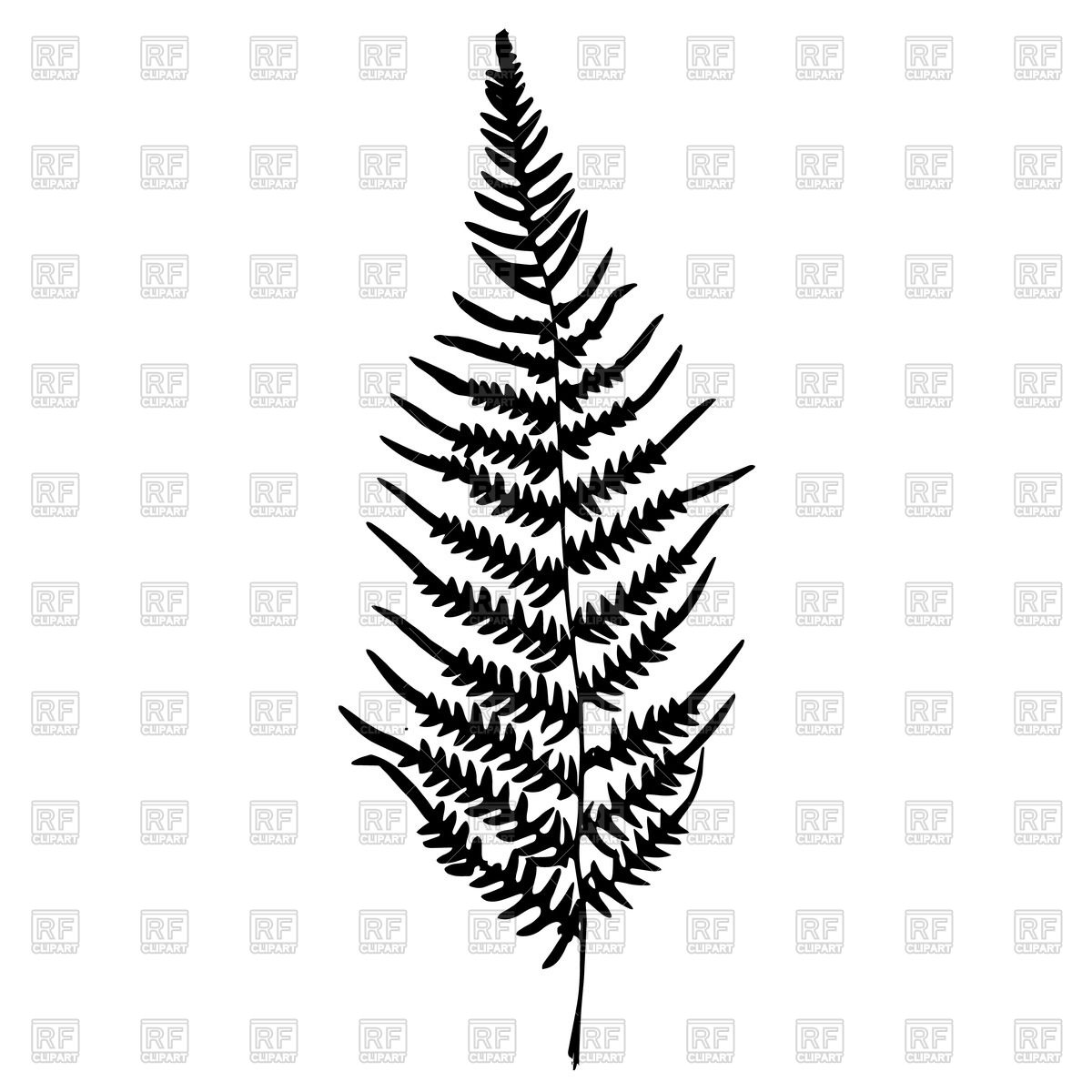 1200x1200 Silhouette Of Leaf Fern Vector Image Vector Artwork Of