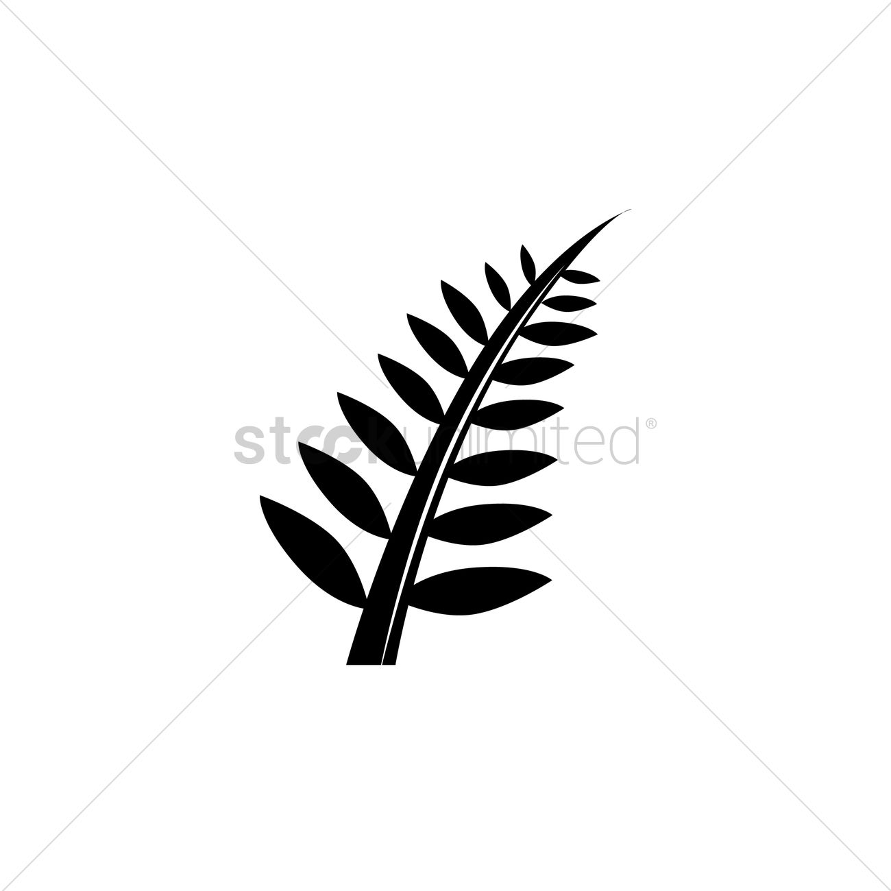 1300x1300 Silver Fern Vector Image