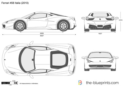 400x279 Ferrari 458 Italia Vector Drawing