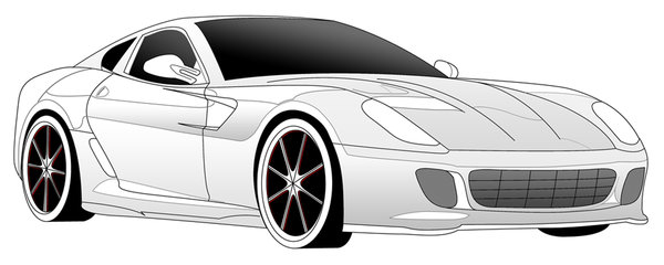 600x240 Vector Ferrari By Brianrusdesign