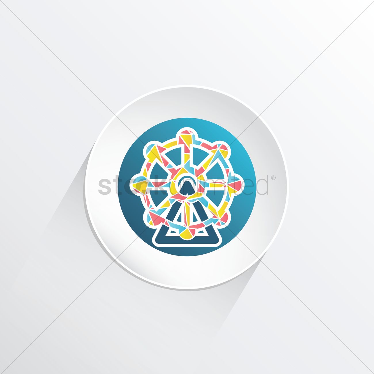 1300x1300 Ferris Wheel Vector Image