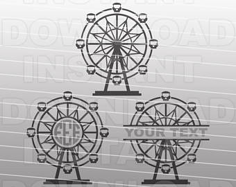340x270 Ferris Wheel Vector Etsy