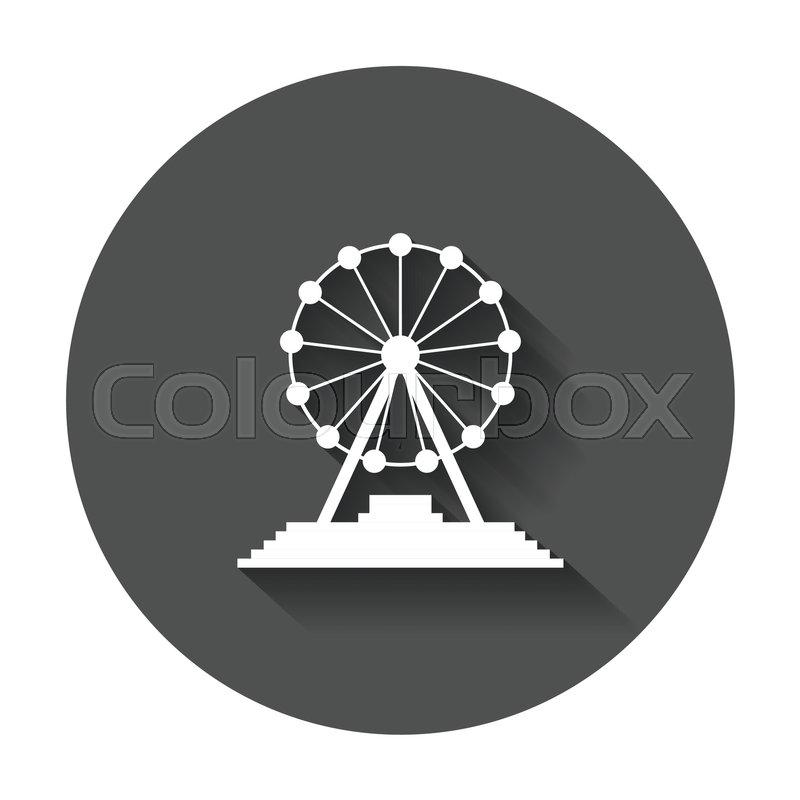 800x800 Ferris Wheel Vector Icon. Carousel In Park Icon. Amusement Ride