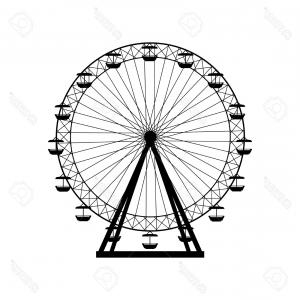 300x300 Black Ferris Wheel With Cash Desk Vector Lazttweet