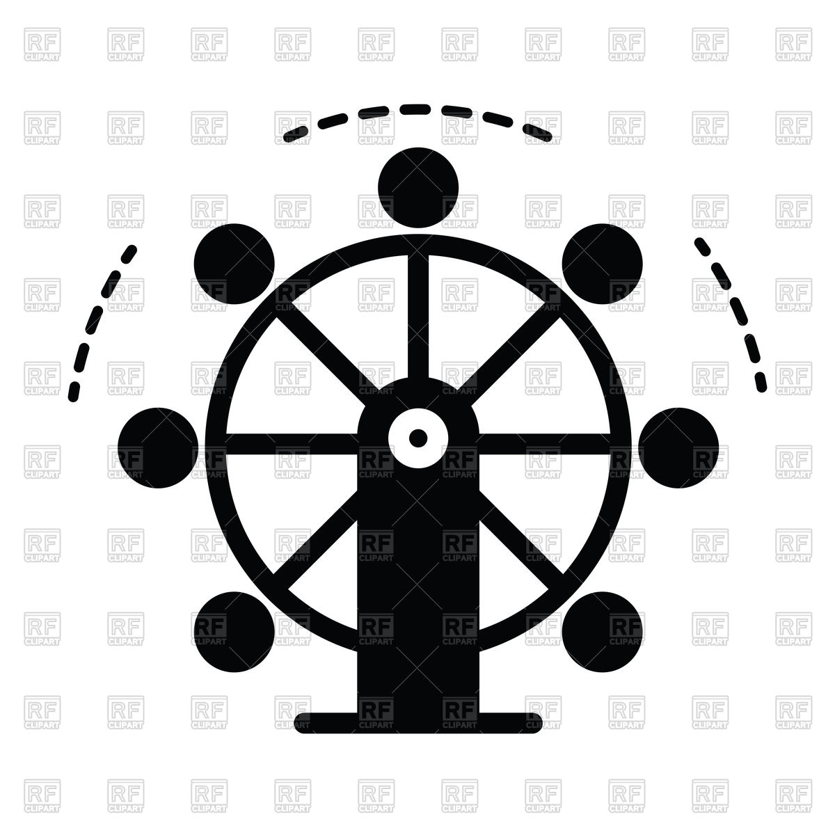1200x1200 Ferris Wheel Silhouette Vector Image Vector Artwork Of Sport And