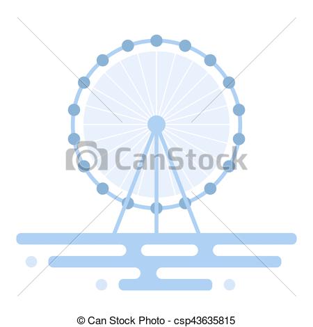 450x470 Illustration Of Ferris Wheel. Vector Illustration Of Ferris Wheel