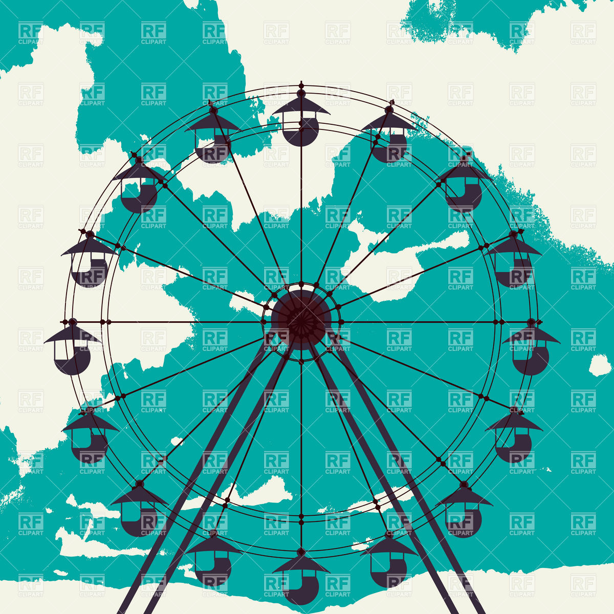 1200x1200 Ferris Wheel Sketch Vector Image Vector Artwork Of Architecture