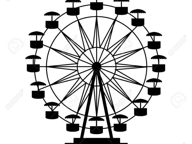 640x480 Drawn Ferris Wheel Free Vector 5