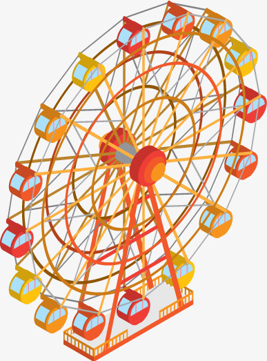 387x523 Ferris Wheel Vector, Ferris Wheel, Entertainment, Material Png And