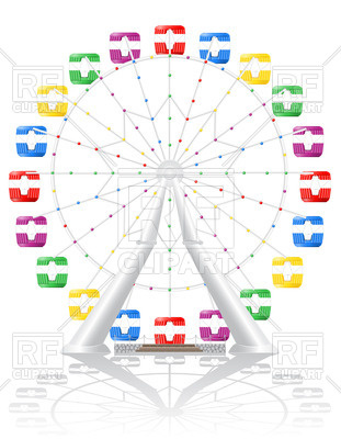 311x400 Ferris Wheel Vector Image Vector Artwork Of Objects Konturvid