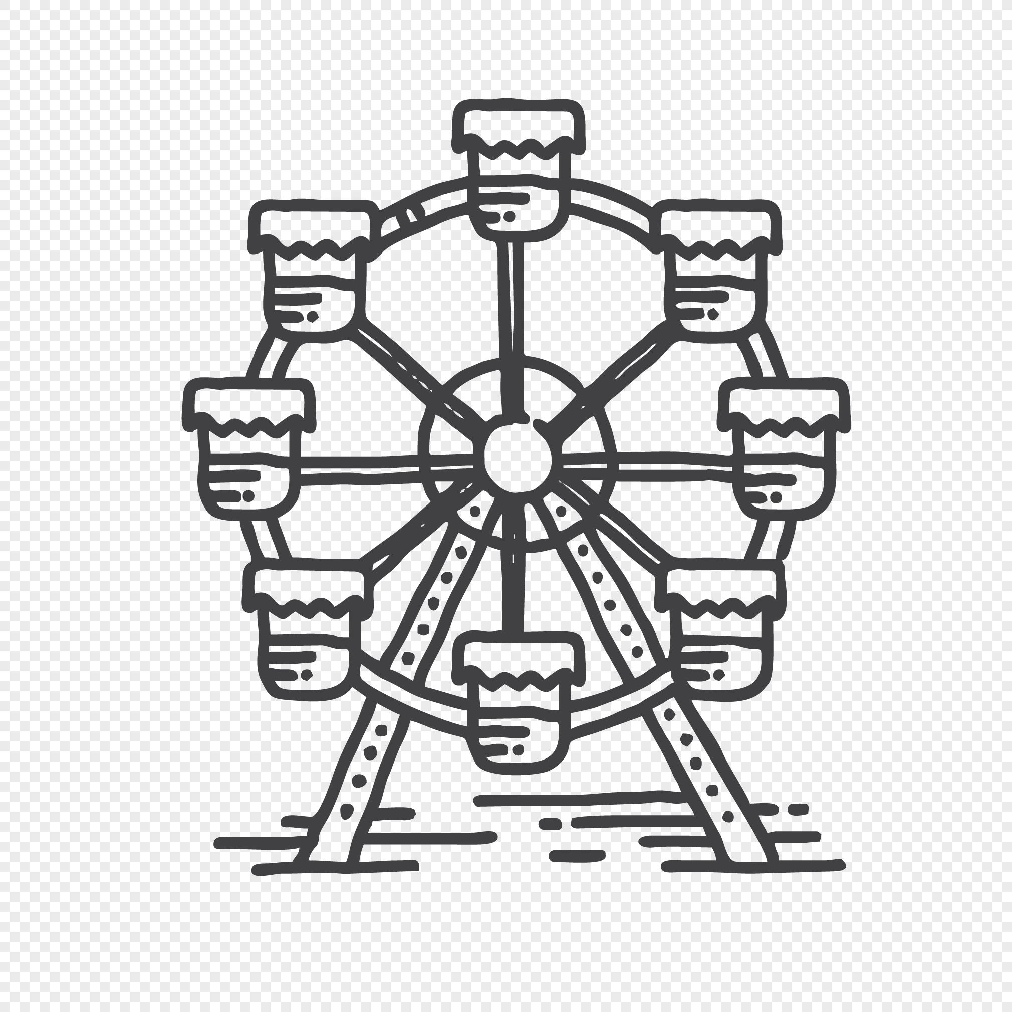 2020x2020 Ferris Wheel Vector Image Picture 400308236 Free Download