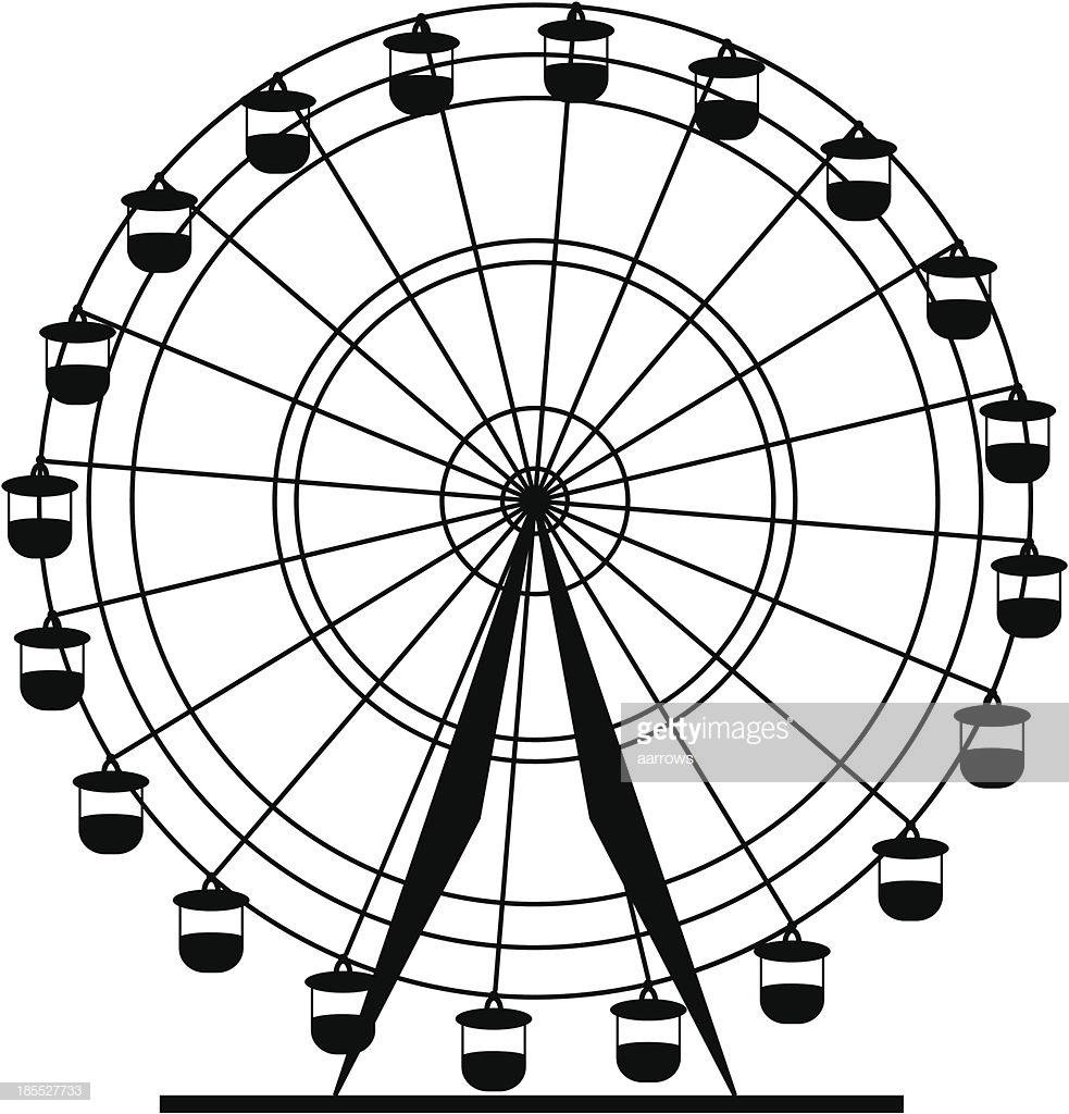 983x1024 Collection Of Ferris Wheel Silhouette Vector Download Them And