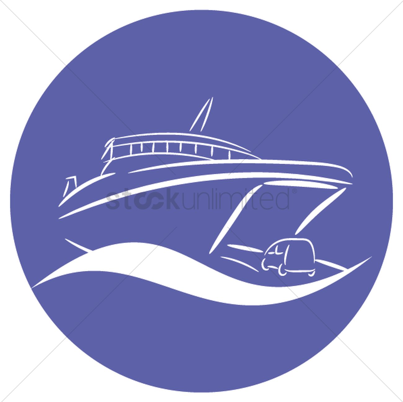 1300x1298 Ferry Vector Image