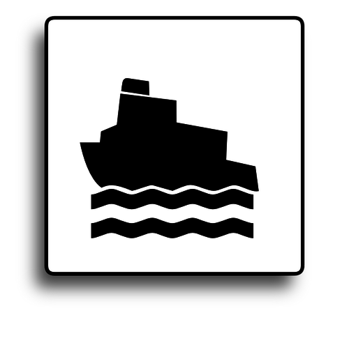 500x495 Ferry Boat Road Sign Vector Image Public Domain Vectors