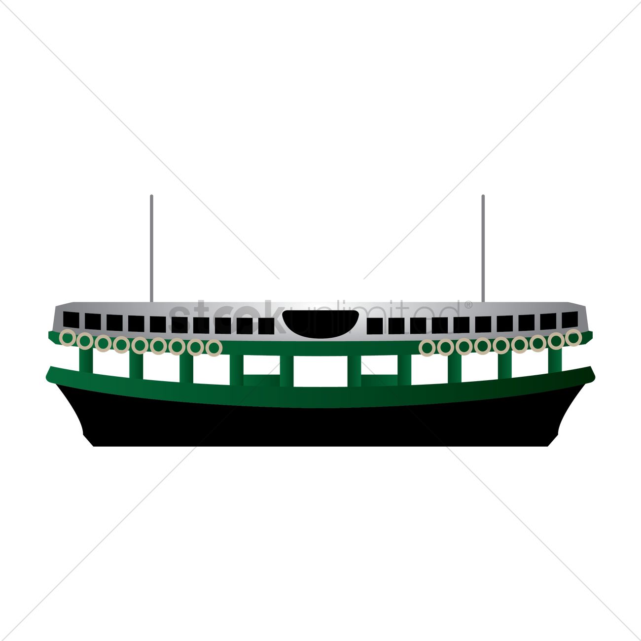 1300x1300 Hong Kong Ferry Vector Image
